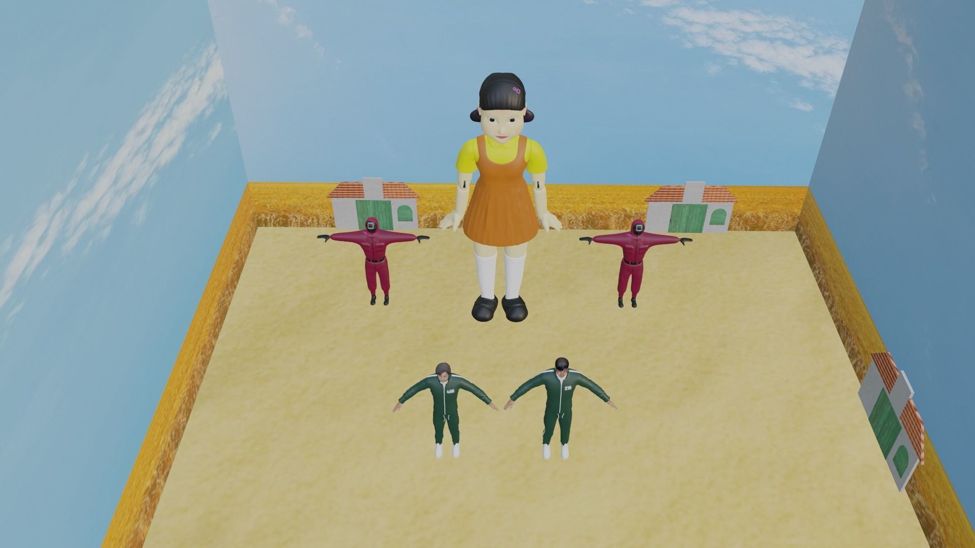 Squid Game Pack Low-poly 3D model_5