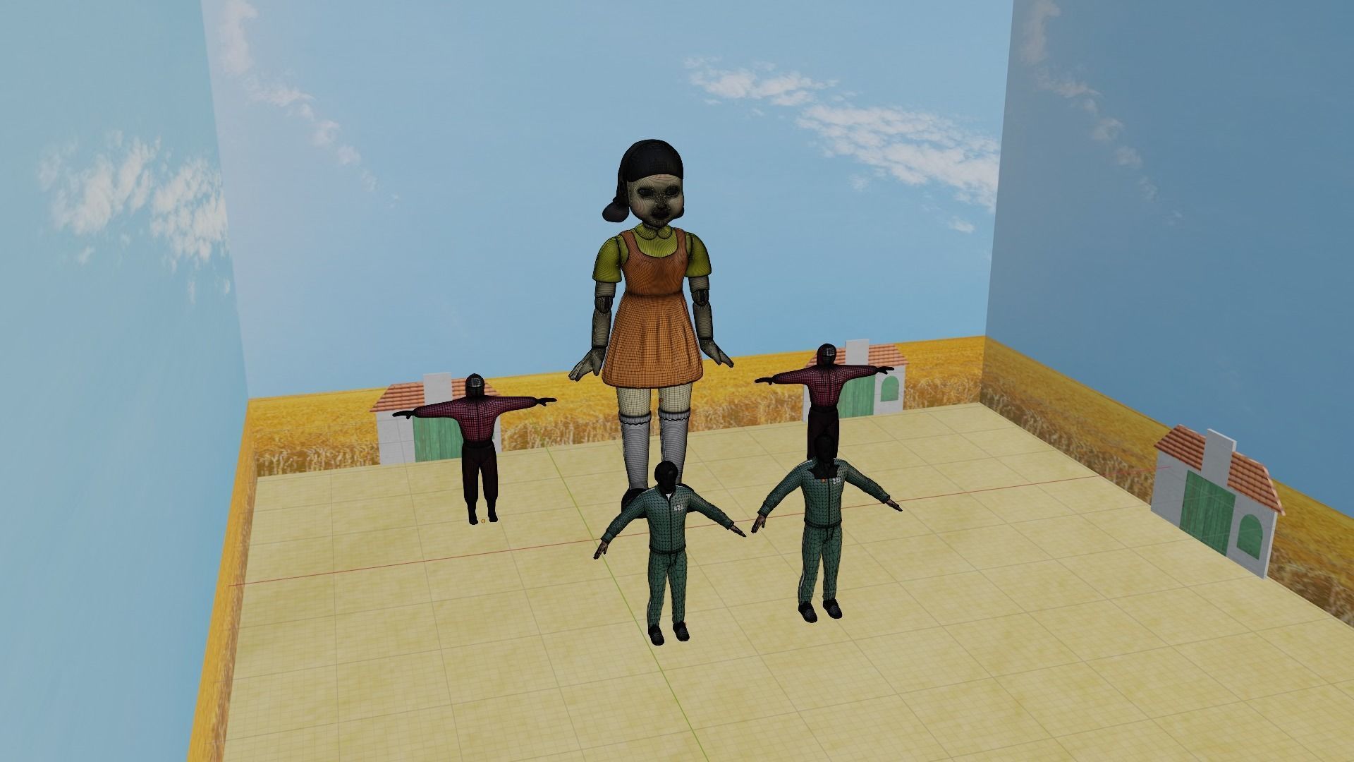 Squid Game Pack Low-poly 3D model_9