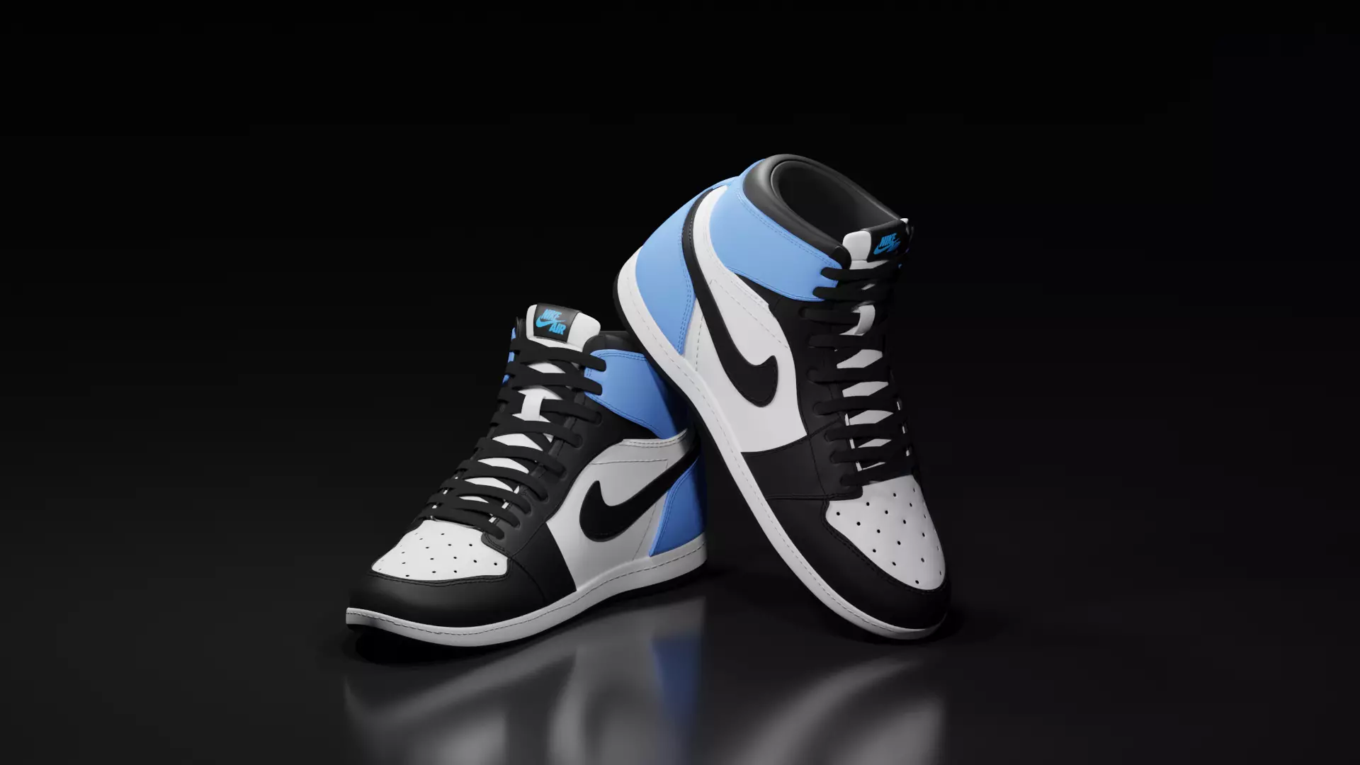 Air Jordan 1 Retro High OG  Low-poly 3D model_0