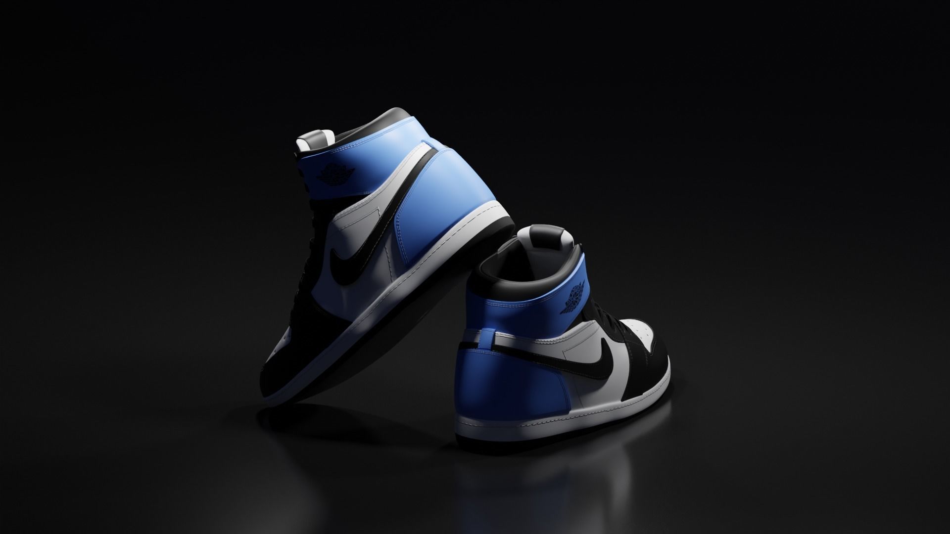 Air Jordan 1 Retro High OG  Low-poly 3D model_1