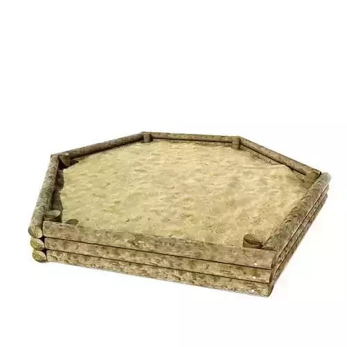 Chidrens Hexagon Shaped Sand Box 3D model