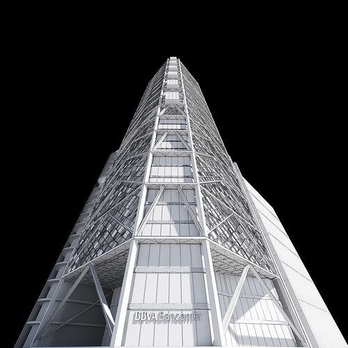 BBVA Bancomer Tower 3D model 7