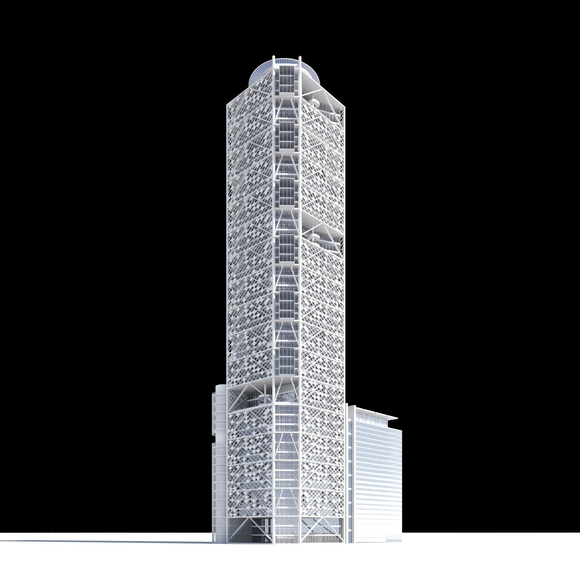 BBVA Bancomer Tower 3D model_4