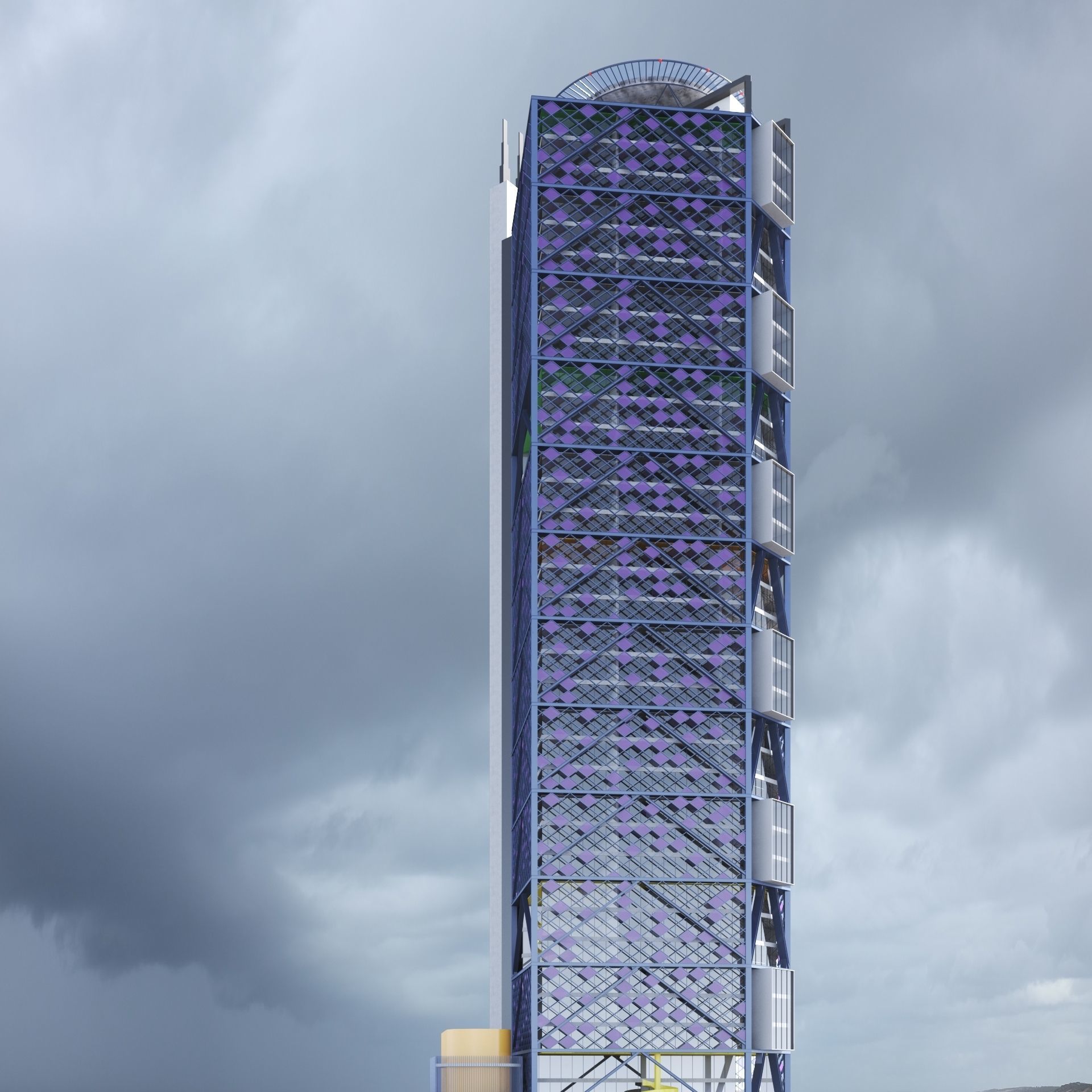 BBVA Bancomer Tower 3D model_8