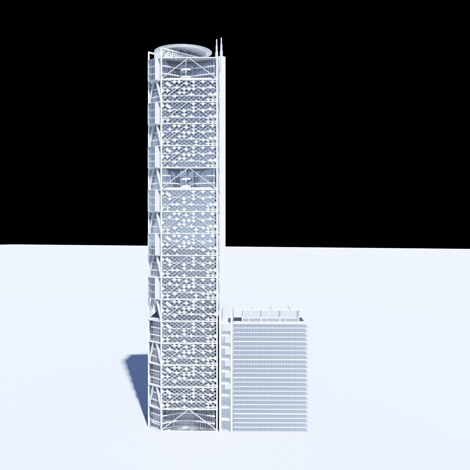 BBVA Bancomer Tower 3D model_15
