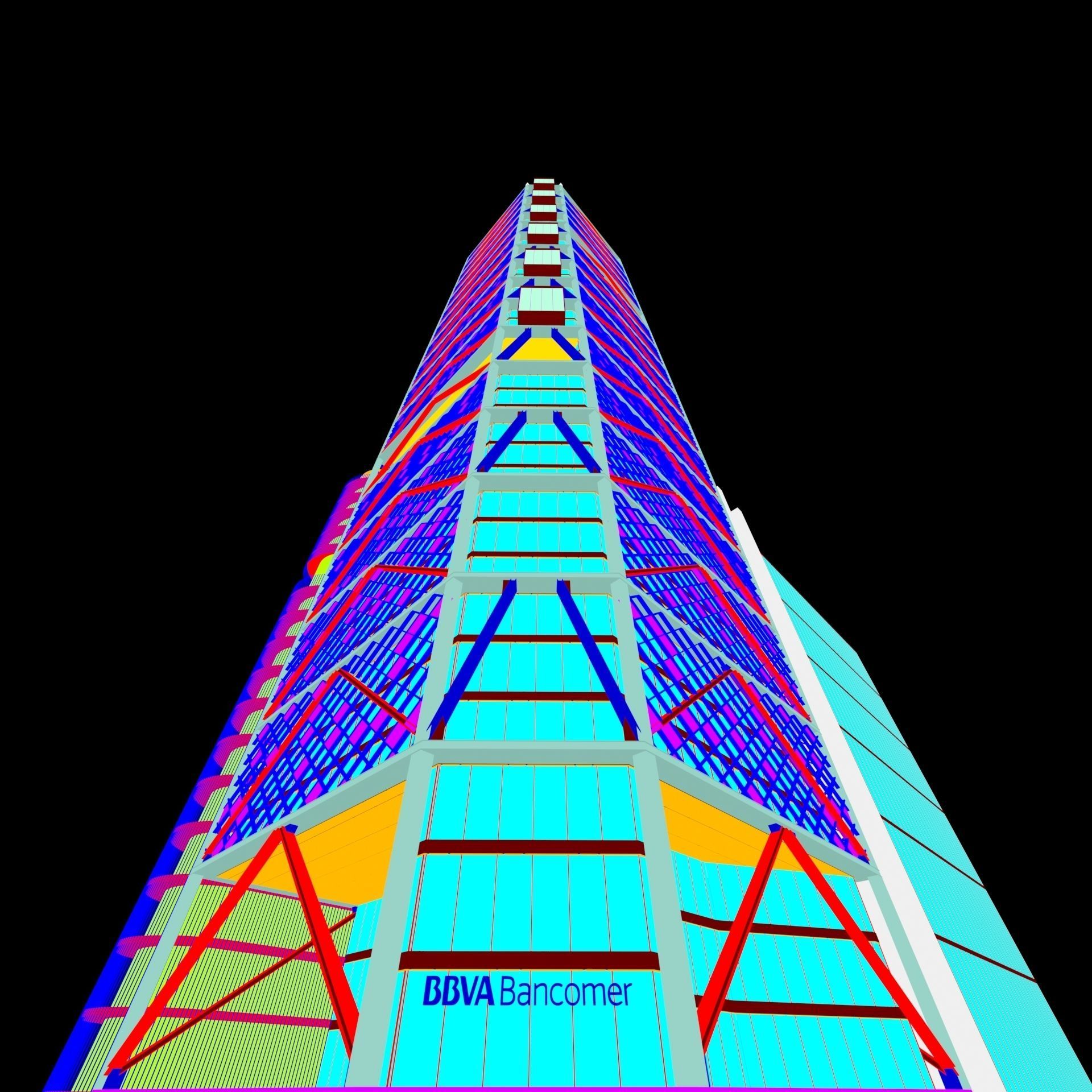 BBVA Bancomer Tower 3D model_7