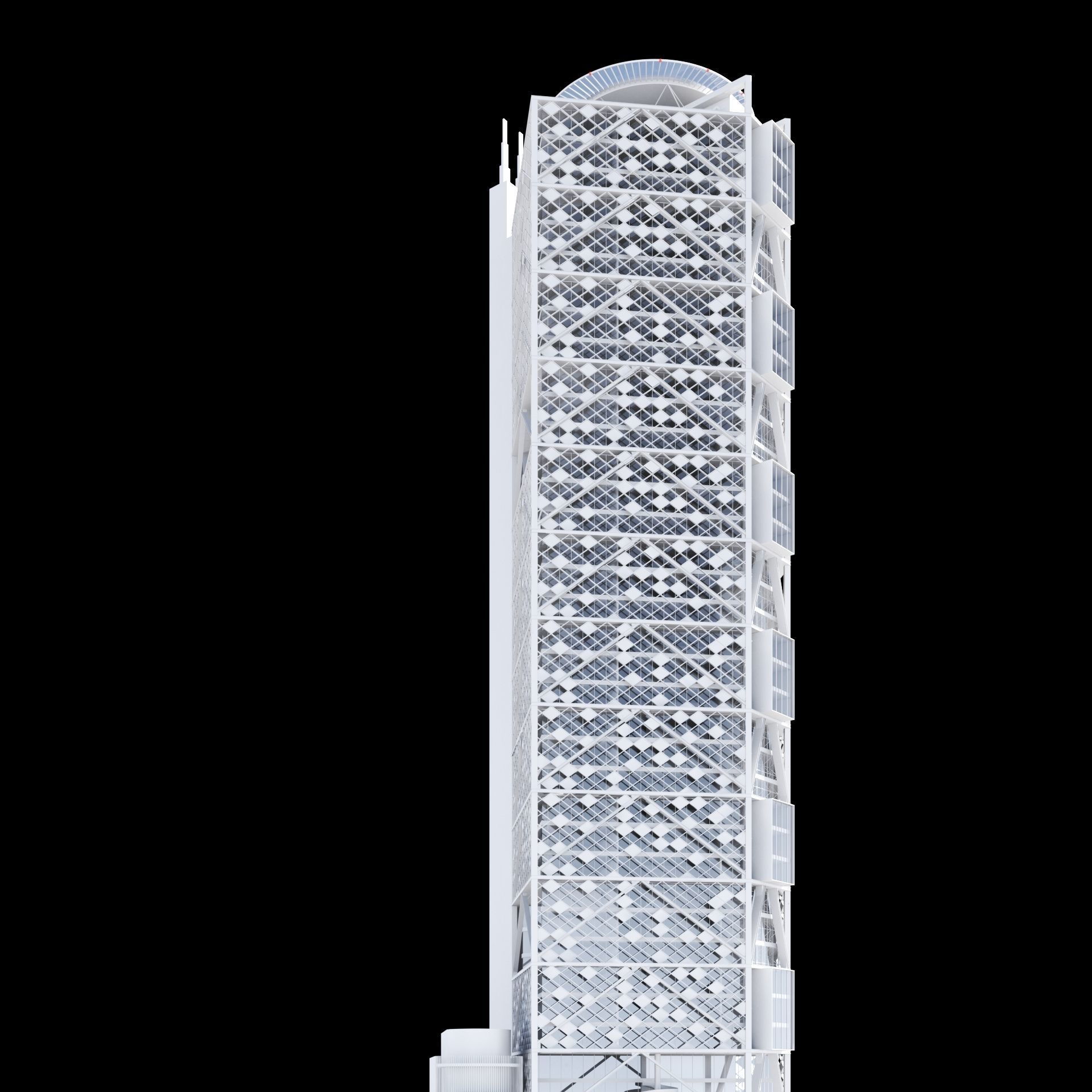 BBVA Bancomer Tower 3D model_9
