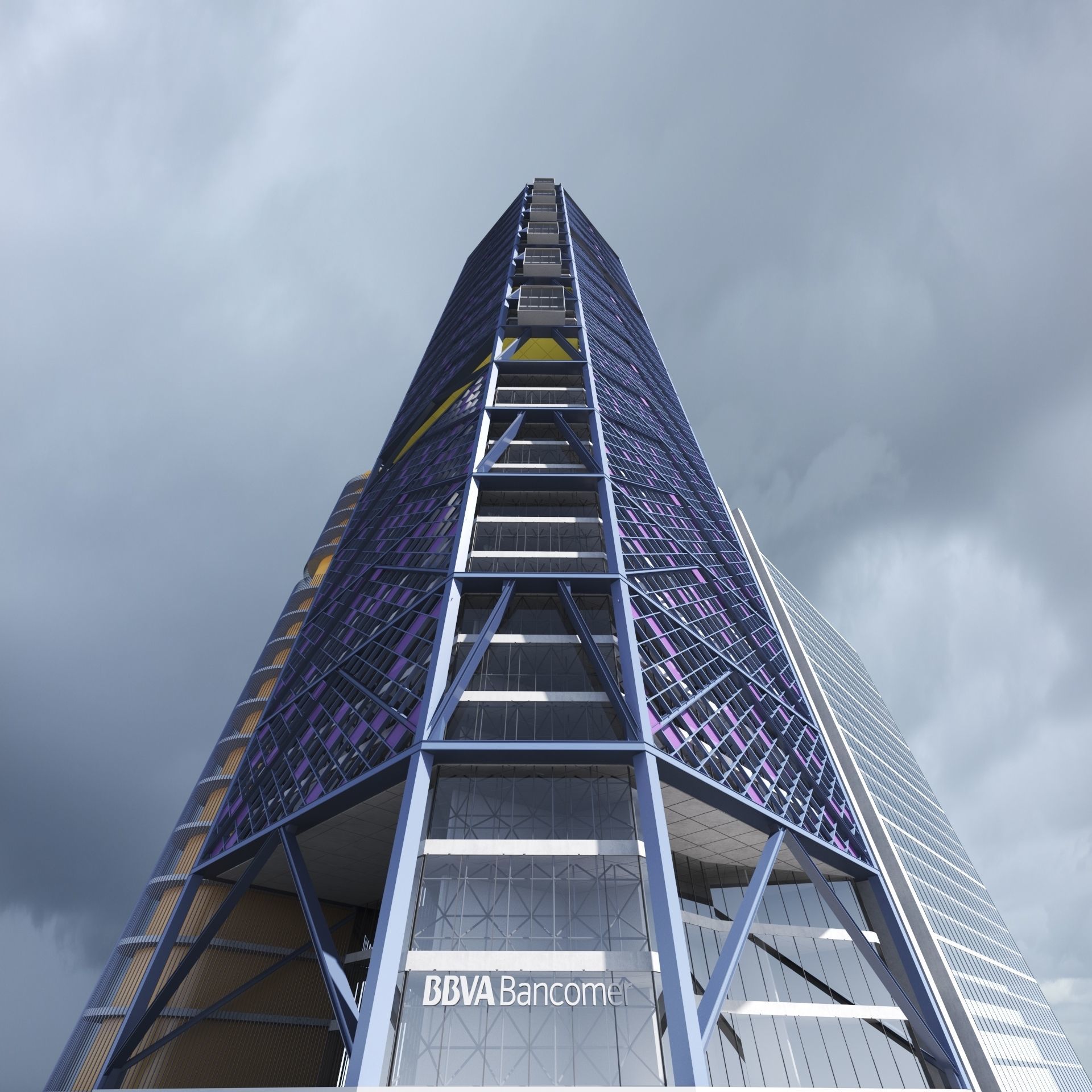 BBVA Bancomer Tower 3D model_1
