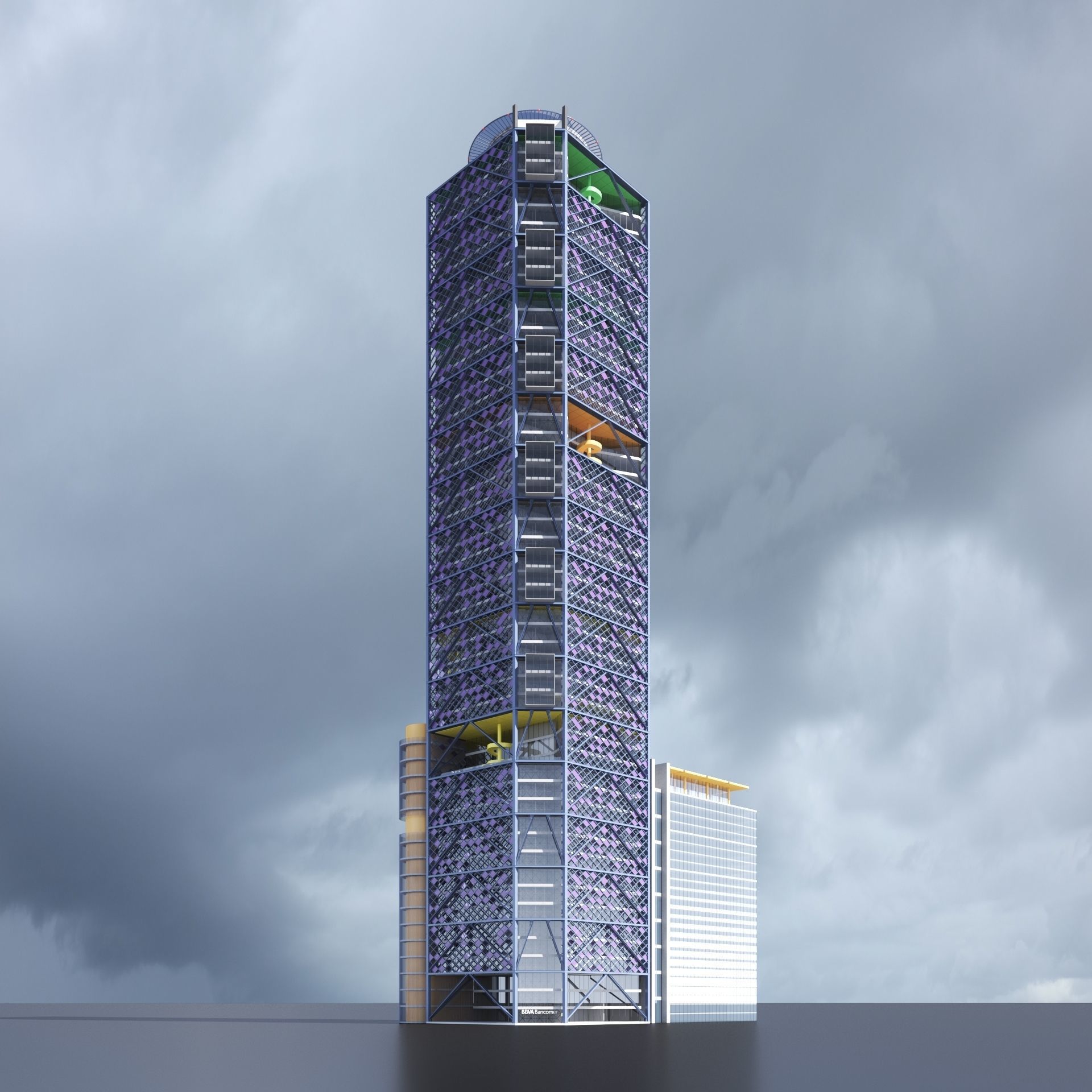 BBVA Bancomer Tower 3D model_3