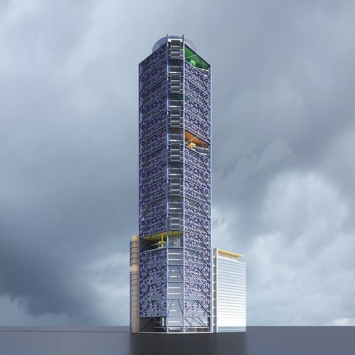 BBVA Bancomer Tower 3D model 4