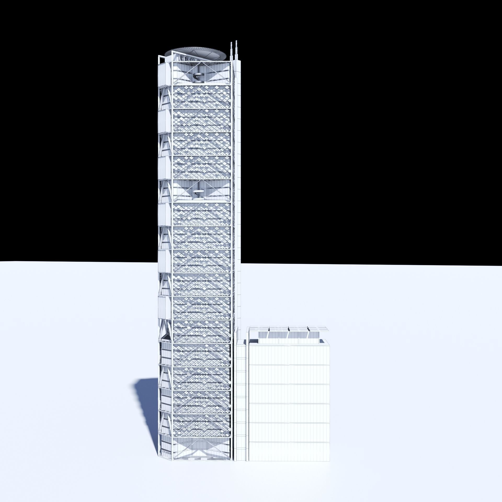 BBVA Bancomer Tower 3D model_16