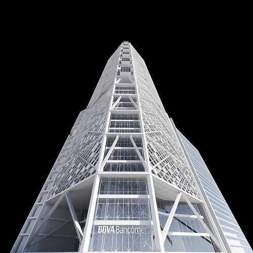BBVA Bancomer Tower 3D model 6
