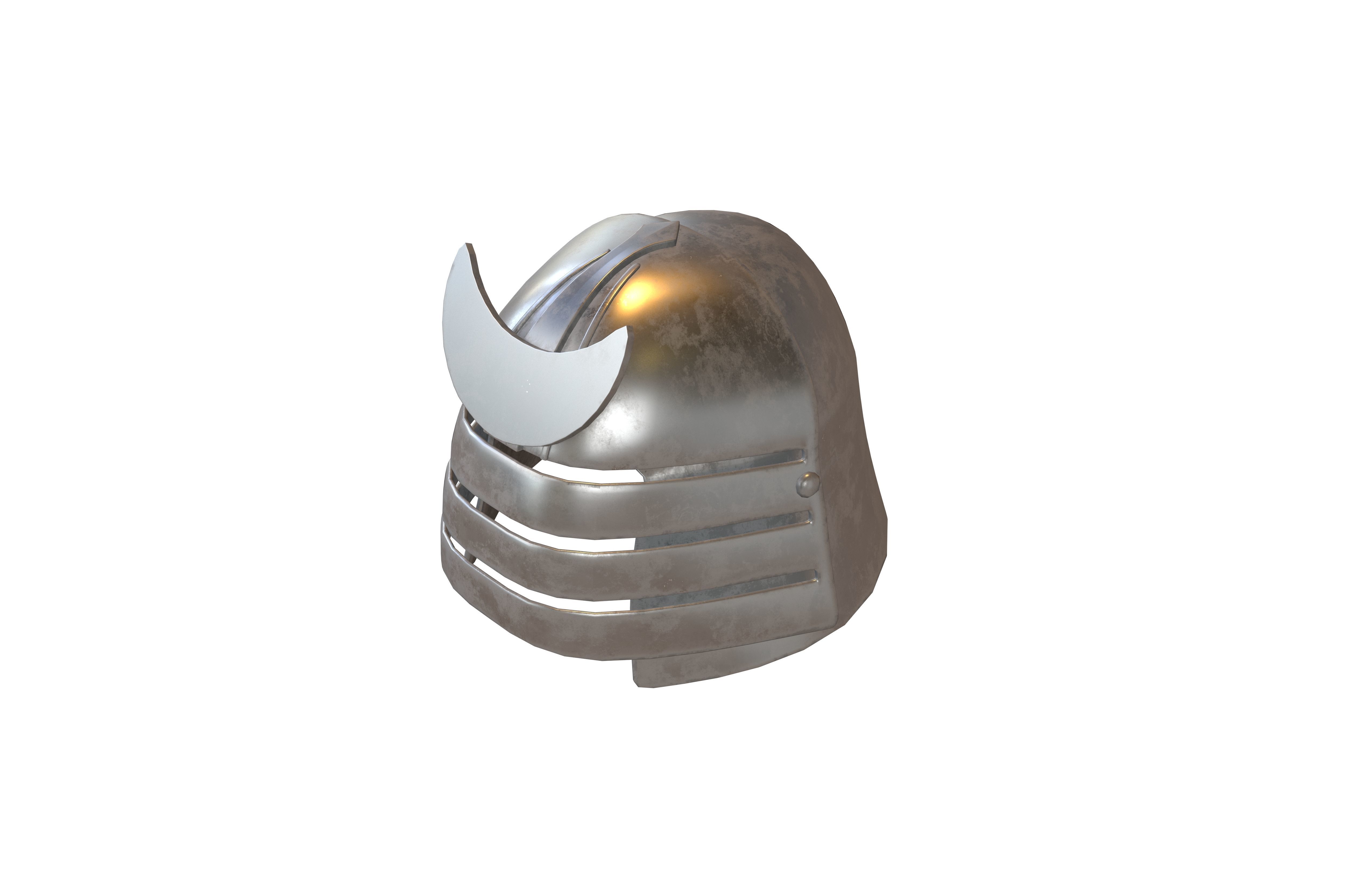 War Helmet V3 002 Low-poly 3D model_1
