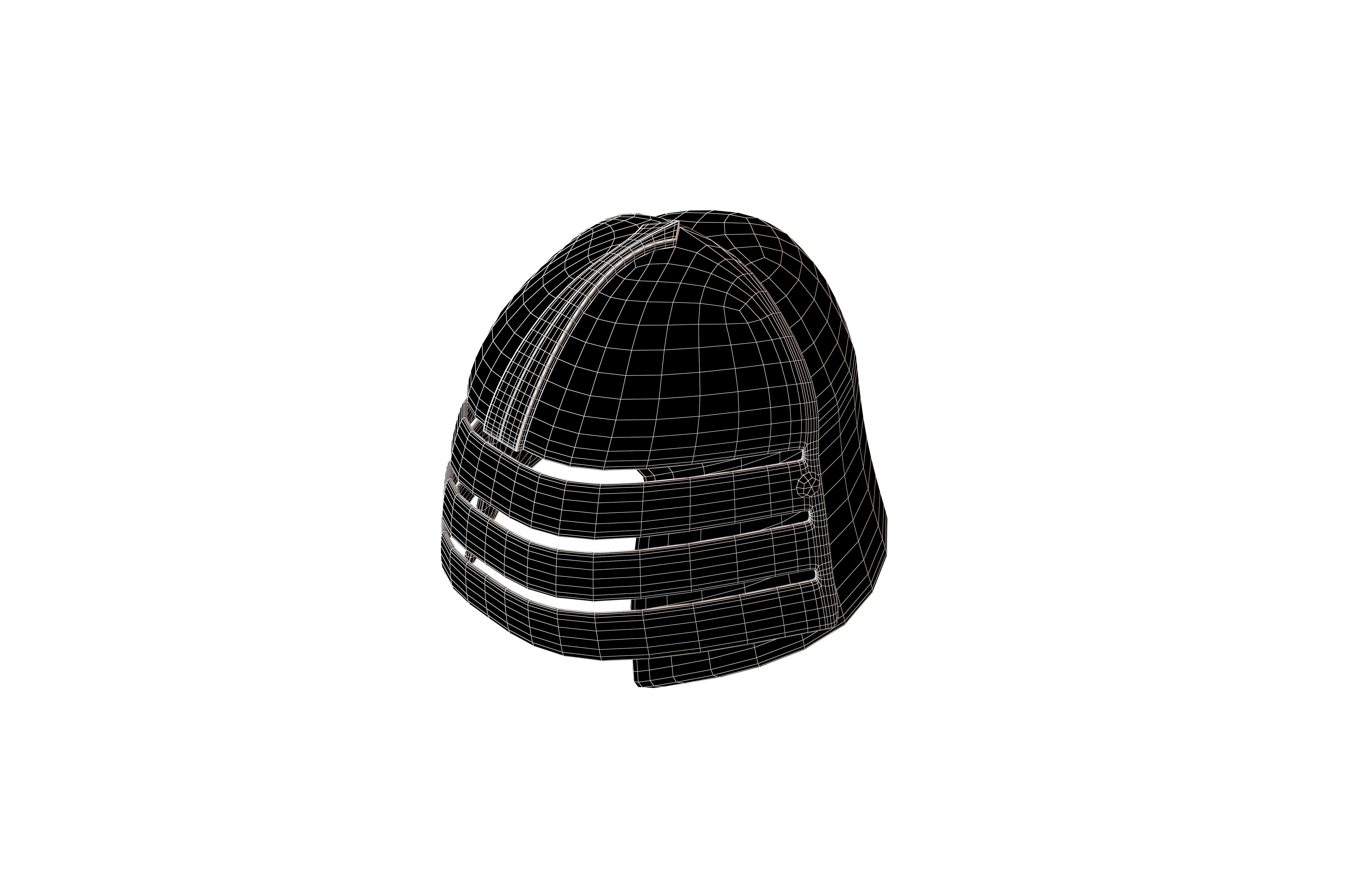 War Helmet V3 002 Low-poly 3D model_5