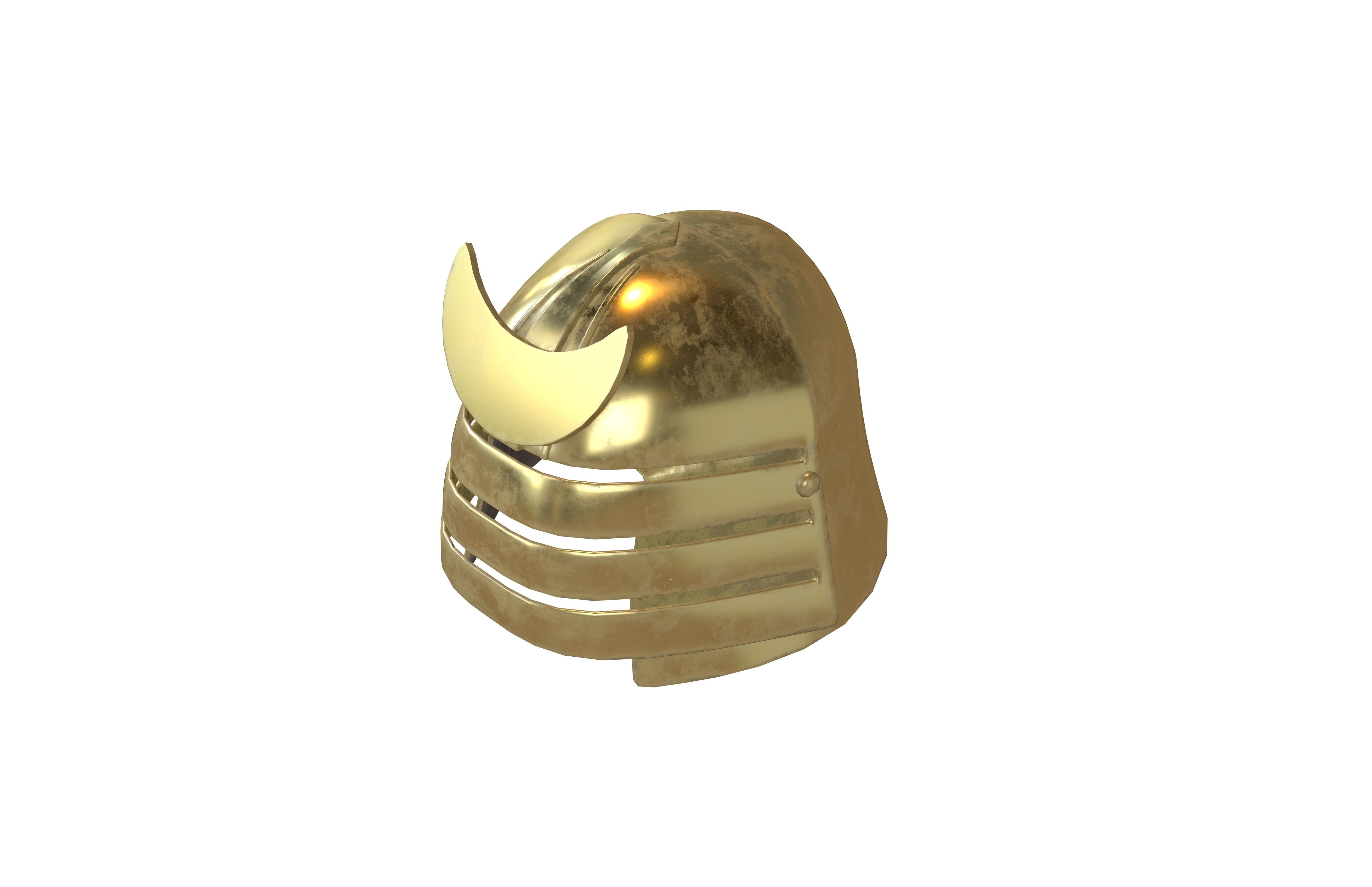 War Helmet V3 004 Low-poly 3D model_3
