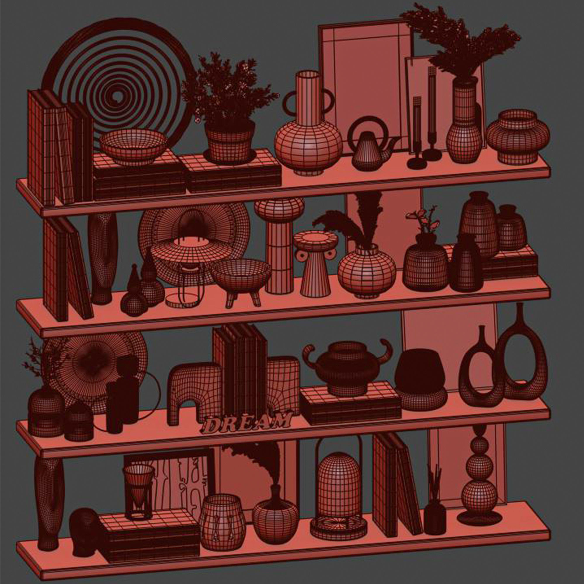 decorative set28 3D model_9