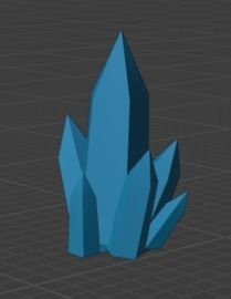 Low Poly Blue Crystal Low-poly 3D model_5