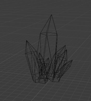 Low Poly Blue Crystal Low-poly 3D model_6