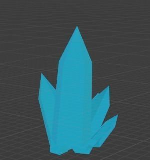 Low Poly Blue Crystal Low-poly 3D model_2