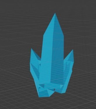 Low Poly Blue Crystal Low-poly 3D model_1