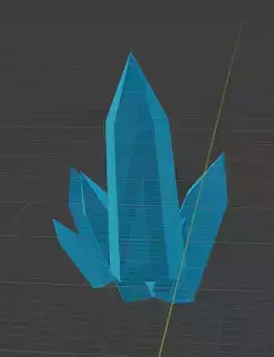 Low Poly Blue Crystal