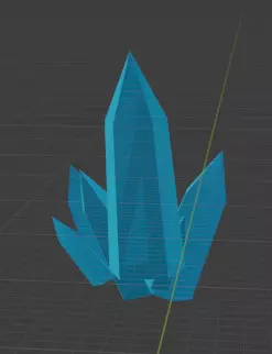 Low Poly Blue Crystal Low-poly 3D model_0