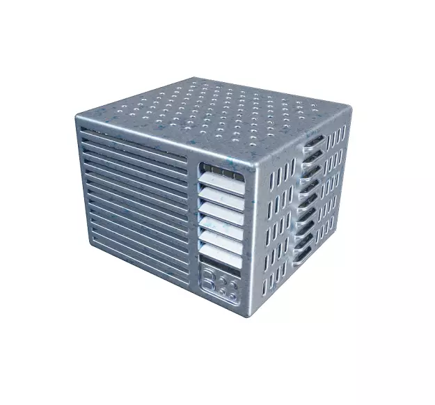 Metallic Air Conditioner Frame 3D model_0