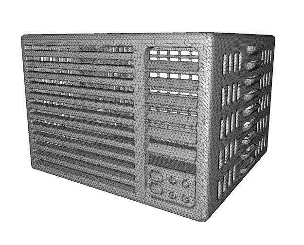 Metallic Air Conditioner Frame 3D model_2