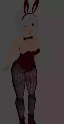 Girl Anime Waifu Bunny Mesh 
