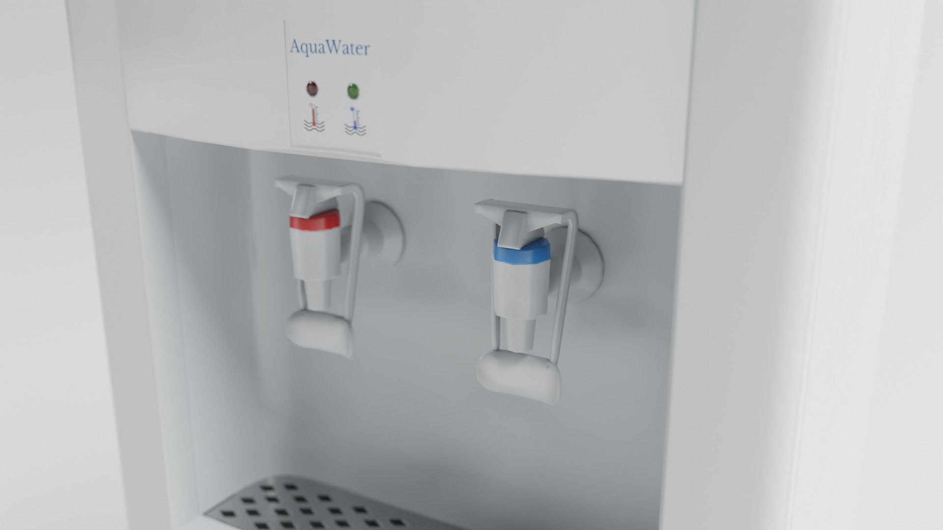 Water cooler Low-poly 3D model_1