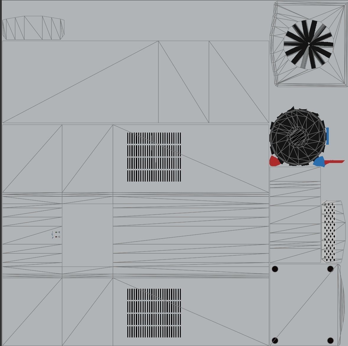 Water cooler Low-poly 3D model_10