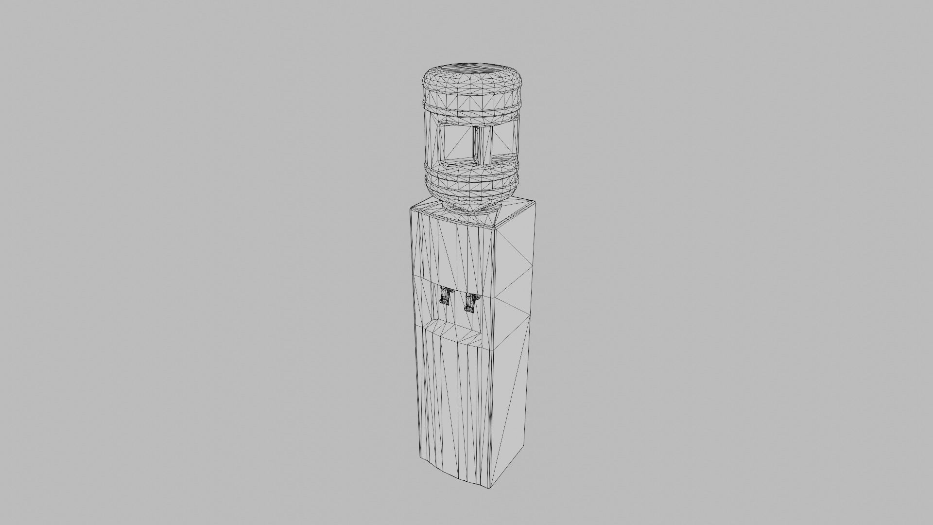Water cooler Low-poly 3D model_9