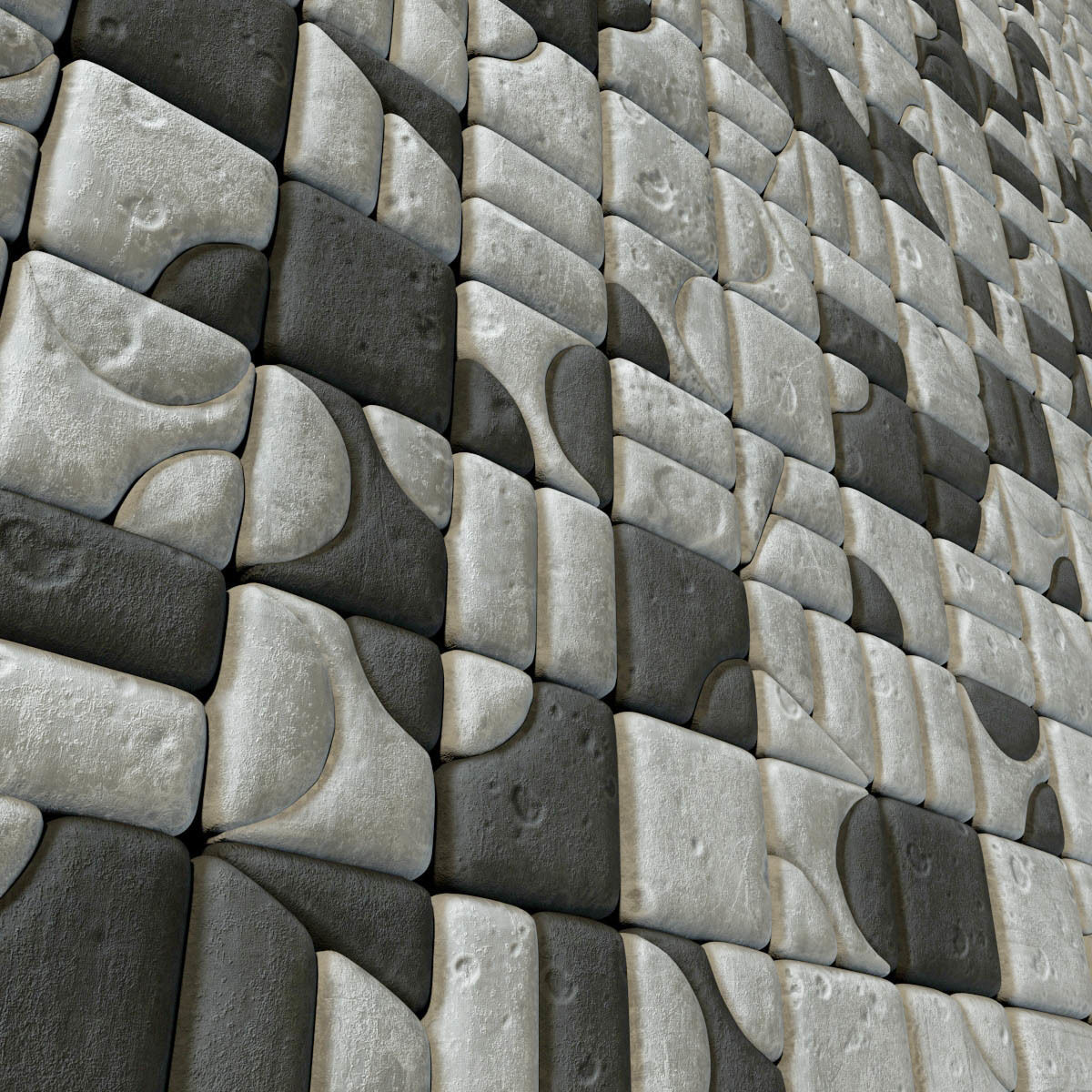 Panel stone smooth clear facture n1 3D model_6