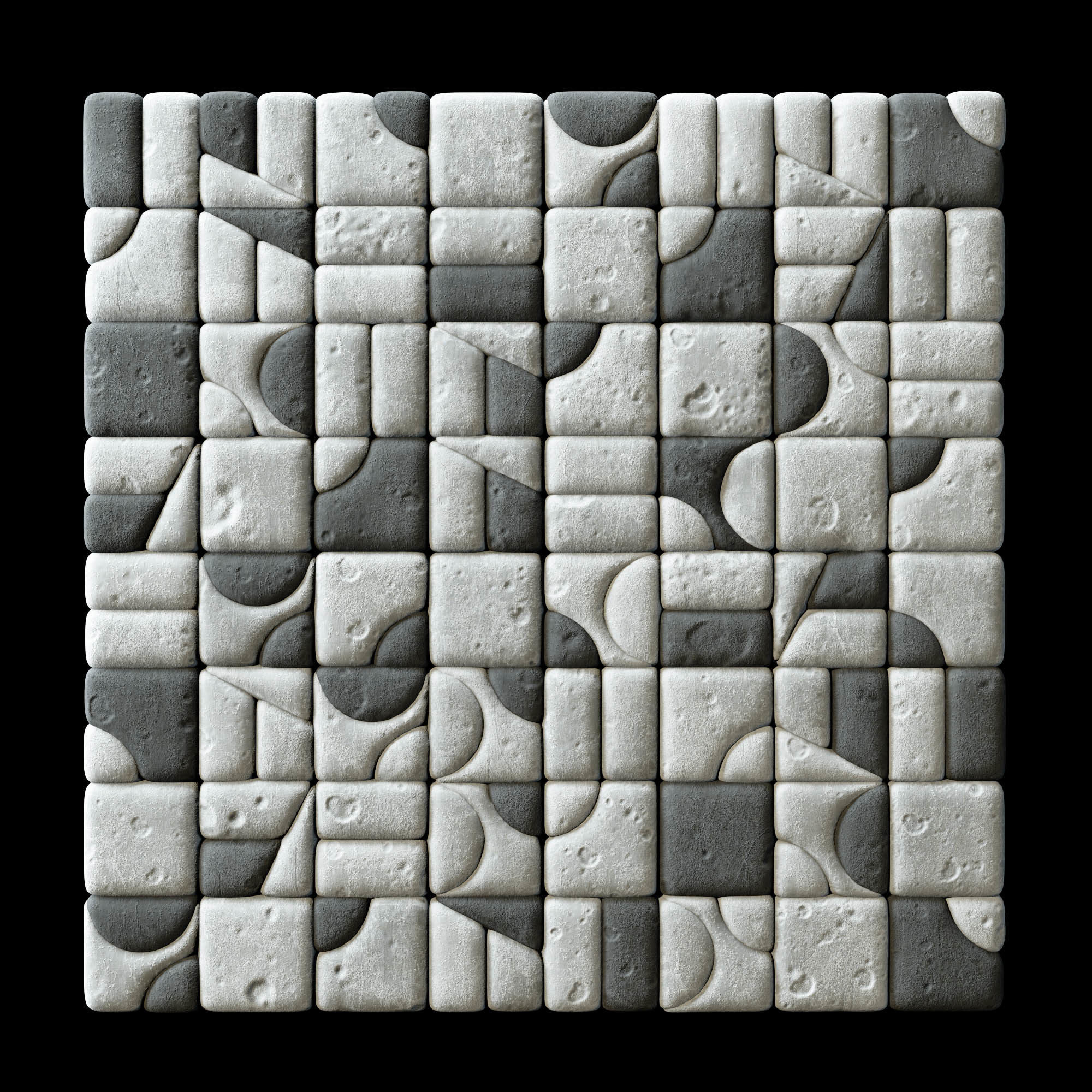 Panel stone smooth clear facture n1 3D model_3