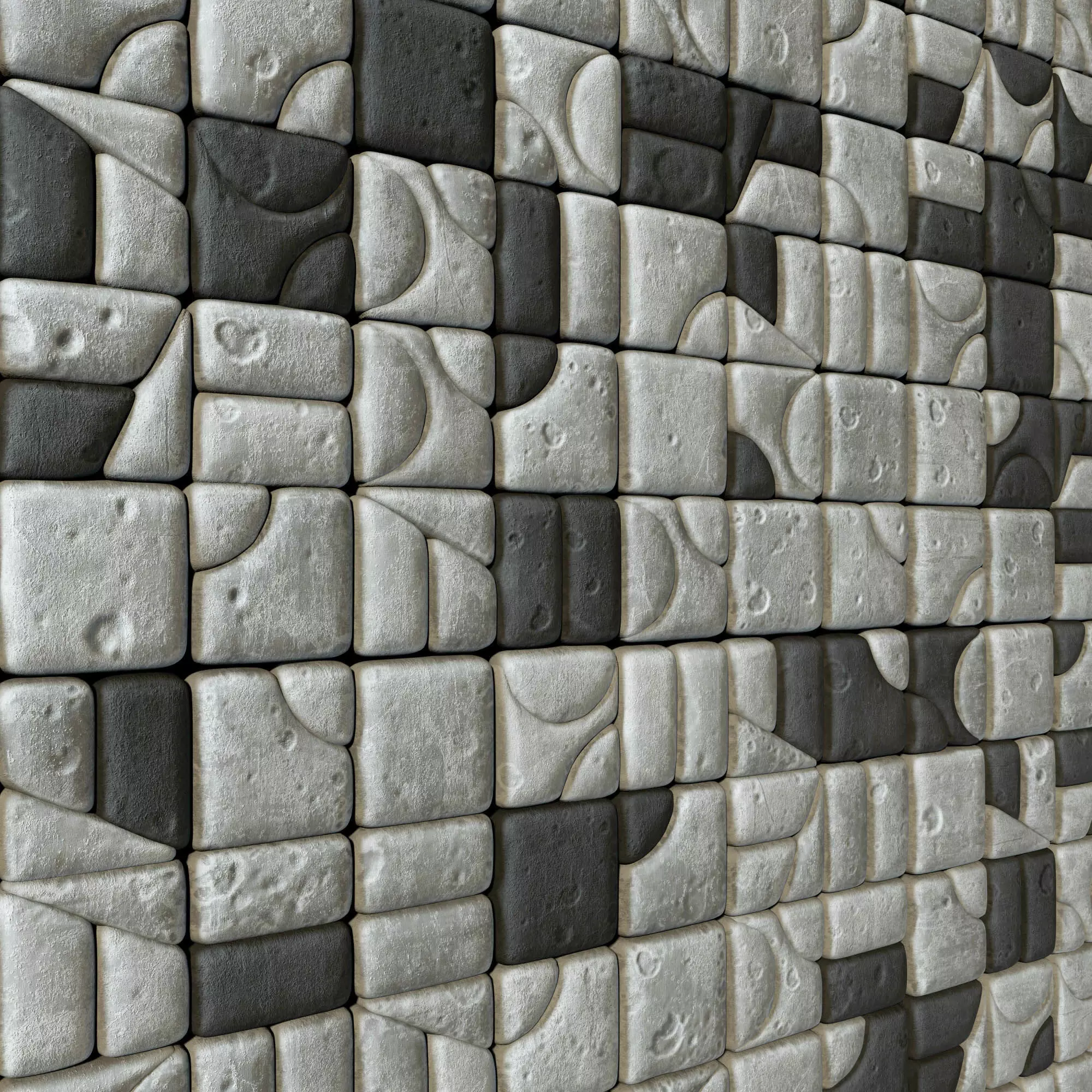 Panel stone smooth clear facture n1 3D model_0