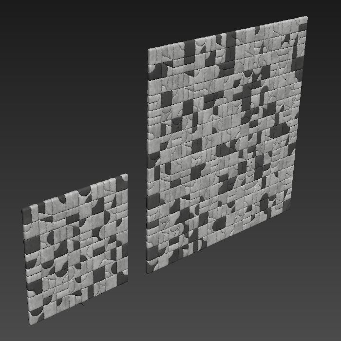 Panel stone smooth clear facture n1 3D model_10