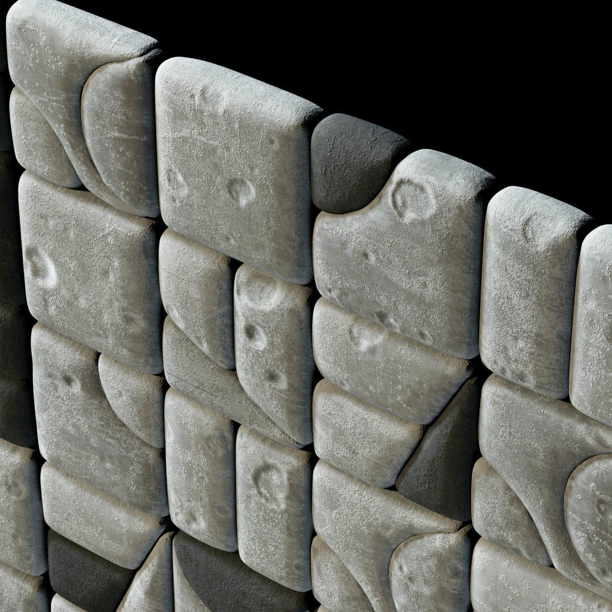 Panel stone smooth clear facture n1 3D model_4