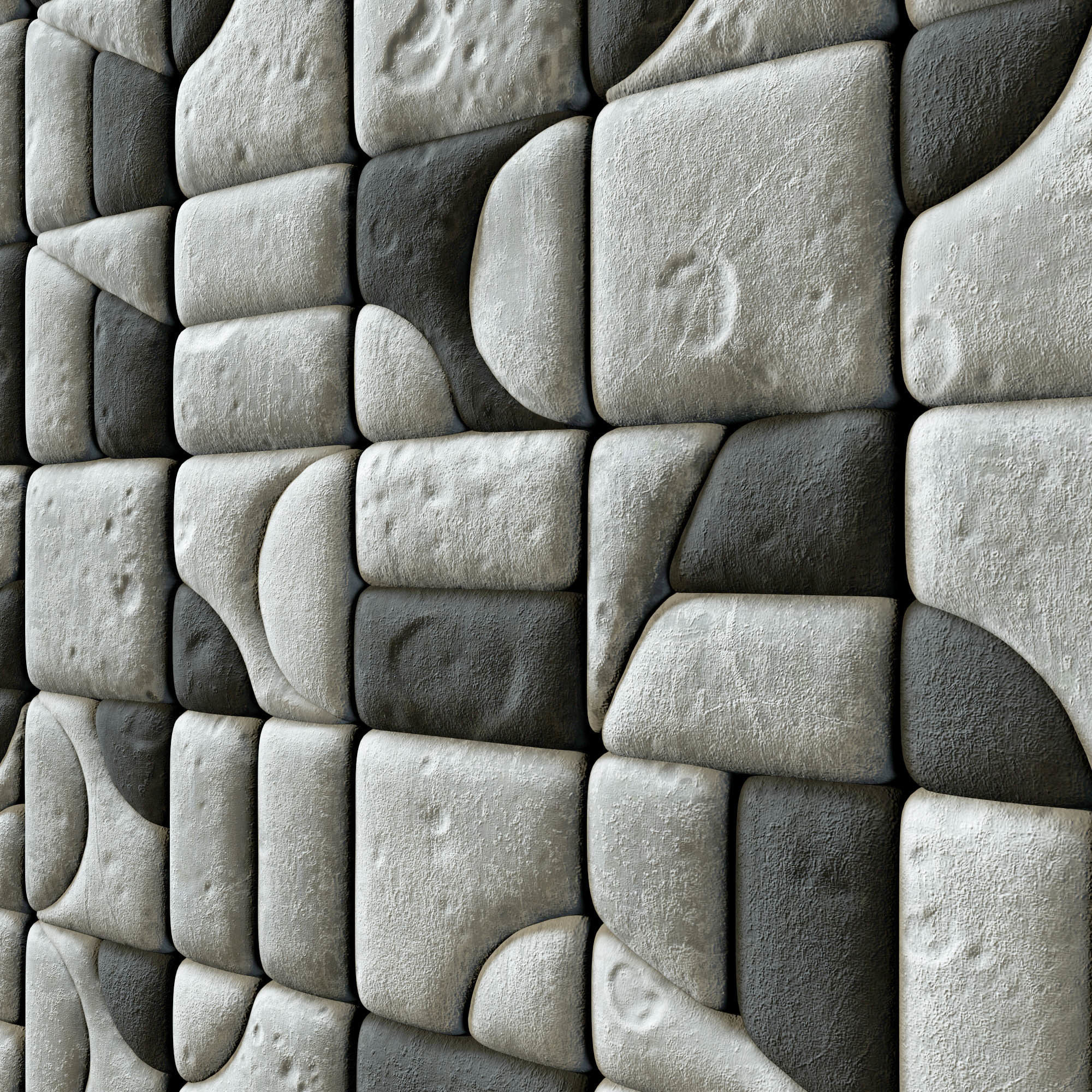 Panel stone smooth clear facture n1 3D model_1