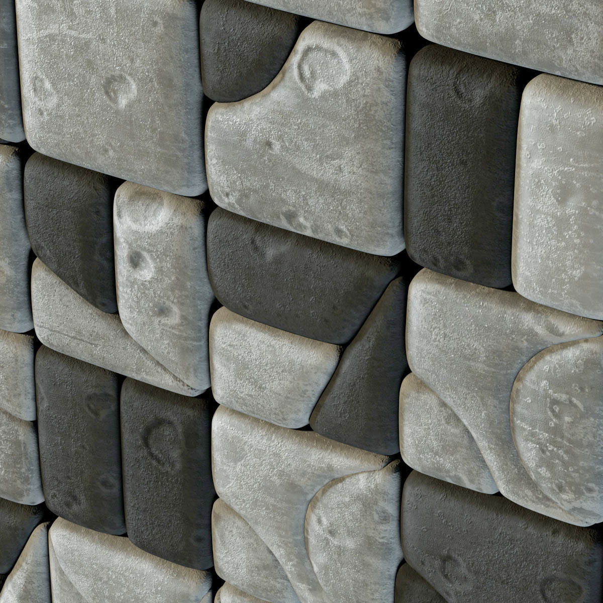 Panel stone smooth clear facture n1 3D model_9