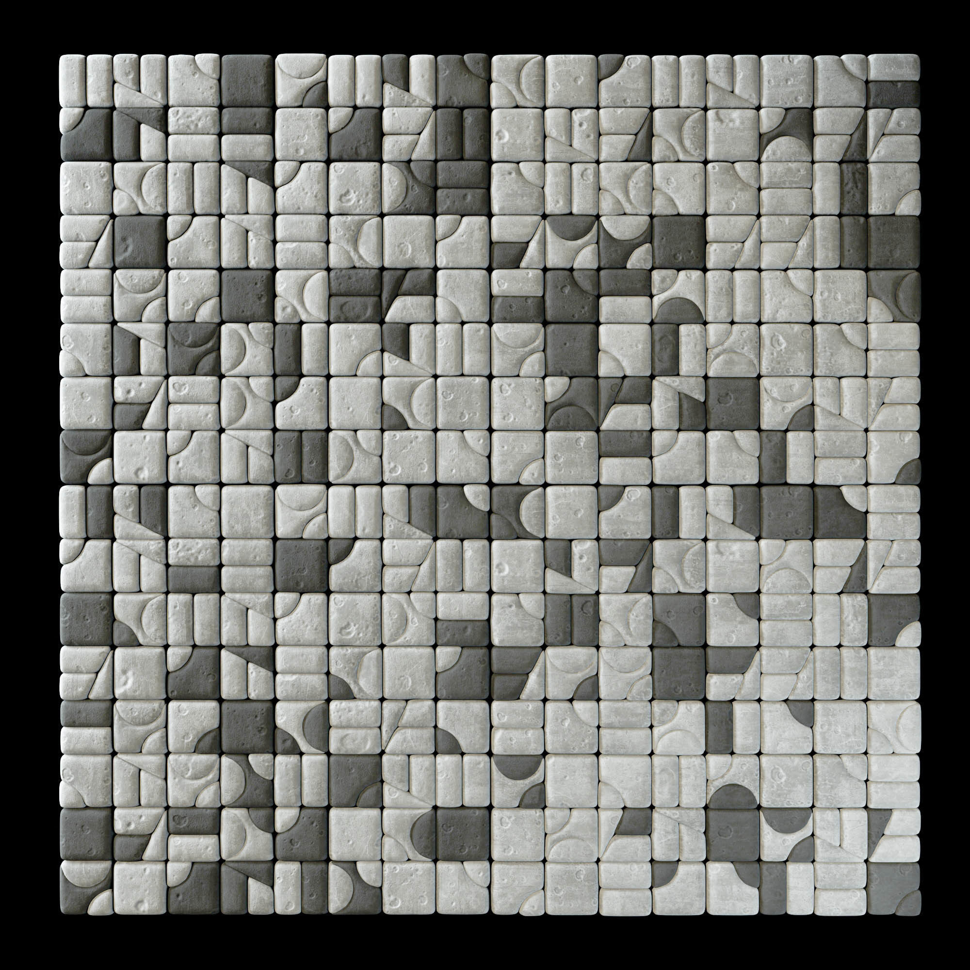 Panel stone smooth clear facture n1 3D model_2