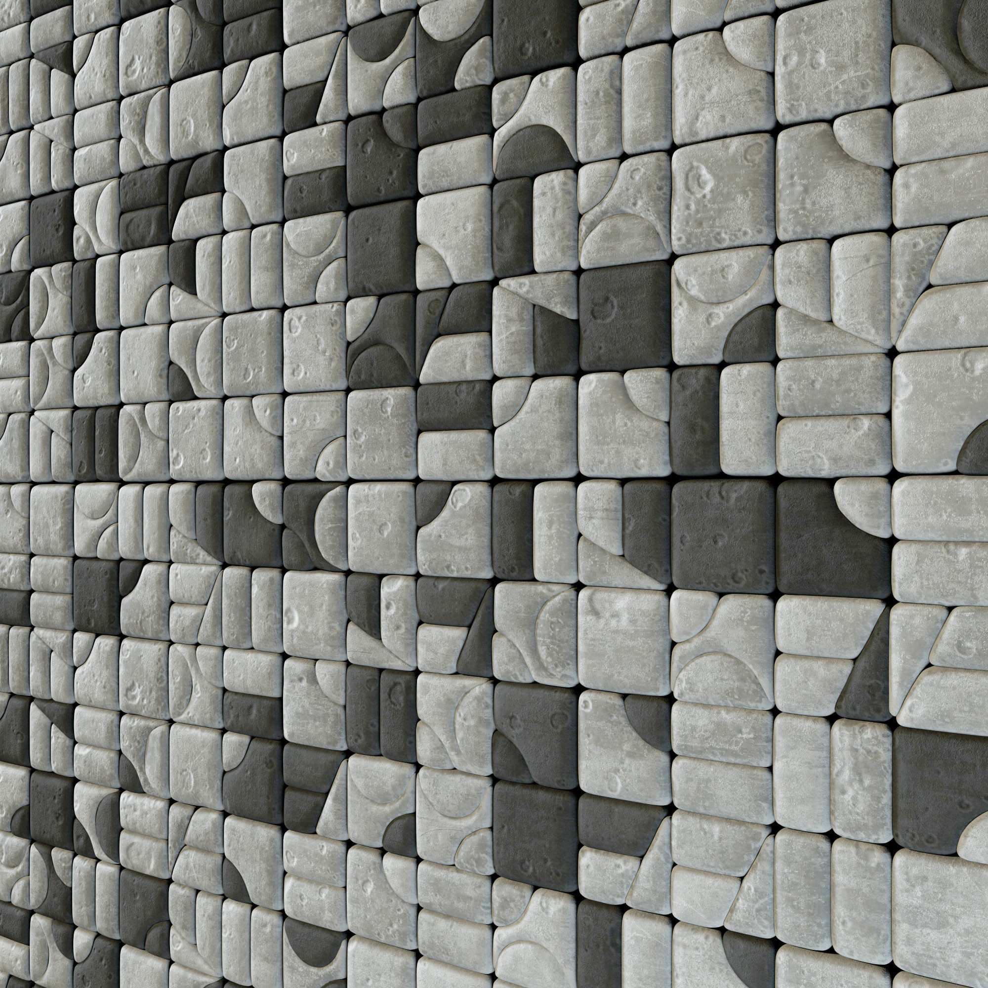 Panel stone smooth clear facture n1 3D model_5