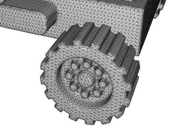 Wooden Bulldozer Toy 3D model_6