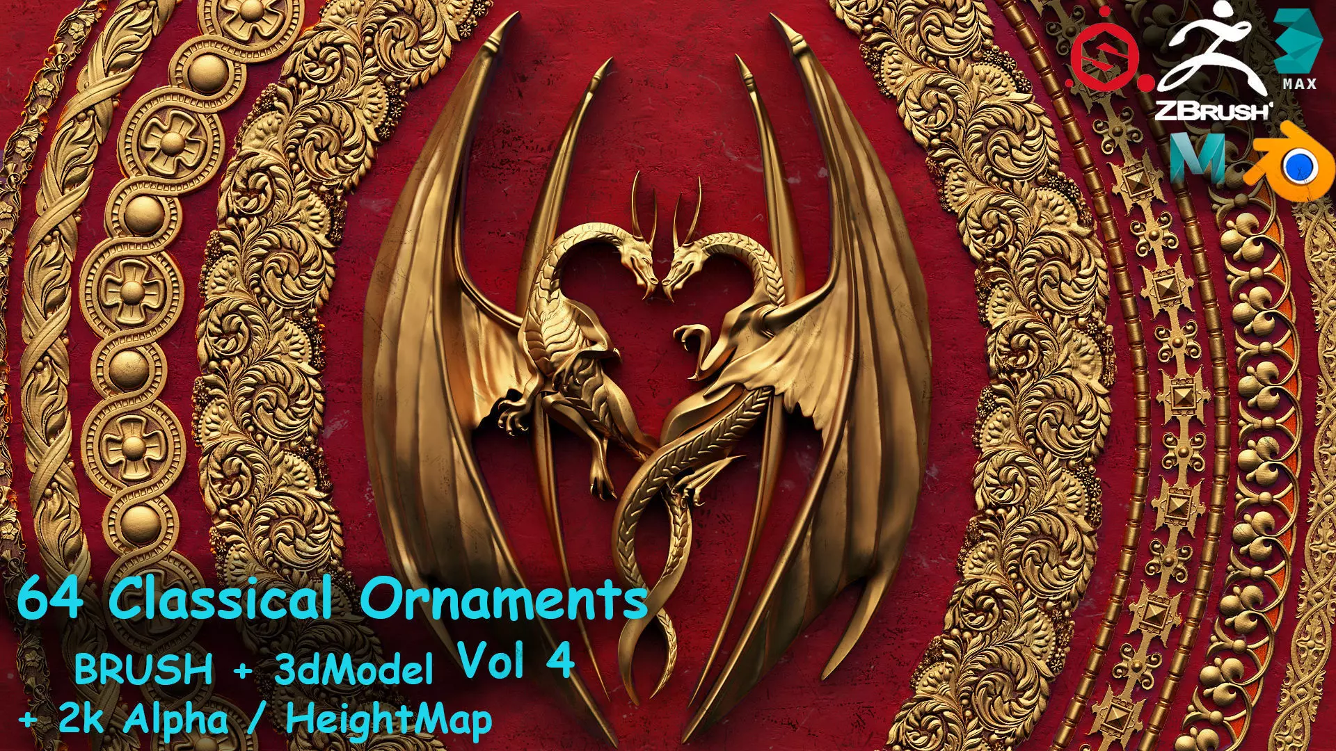 Freds 64 Ornaments Vol 4 Low-poly 3D model