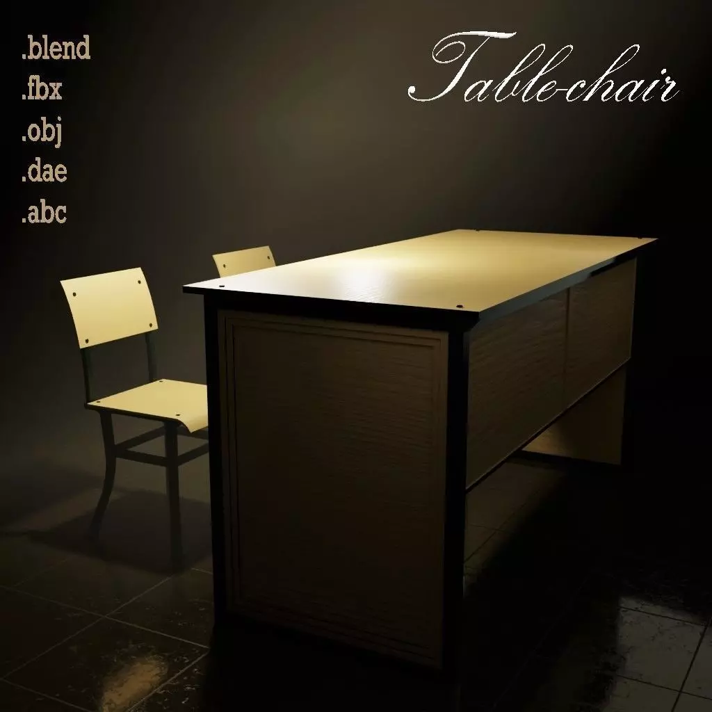 Table Chair 3D model