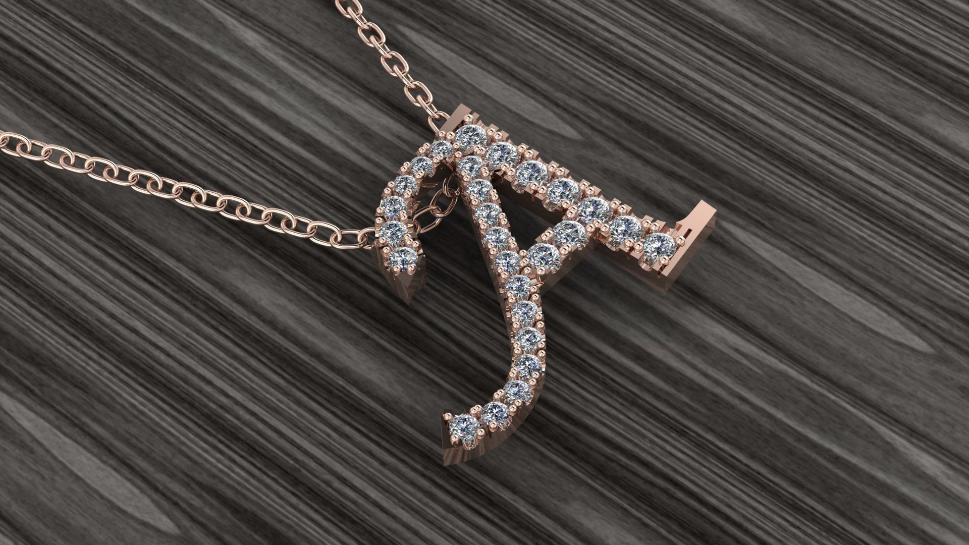 Jewelry Alphabet Pendant A 3D print model_12