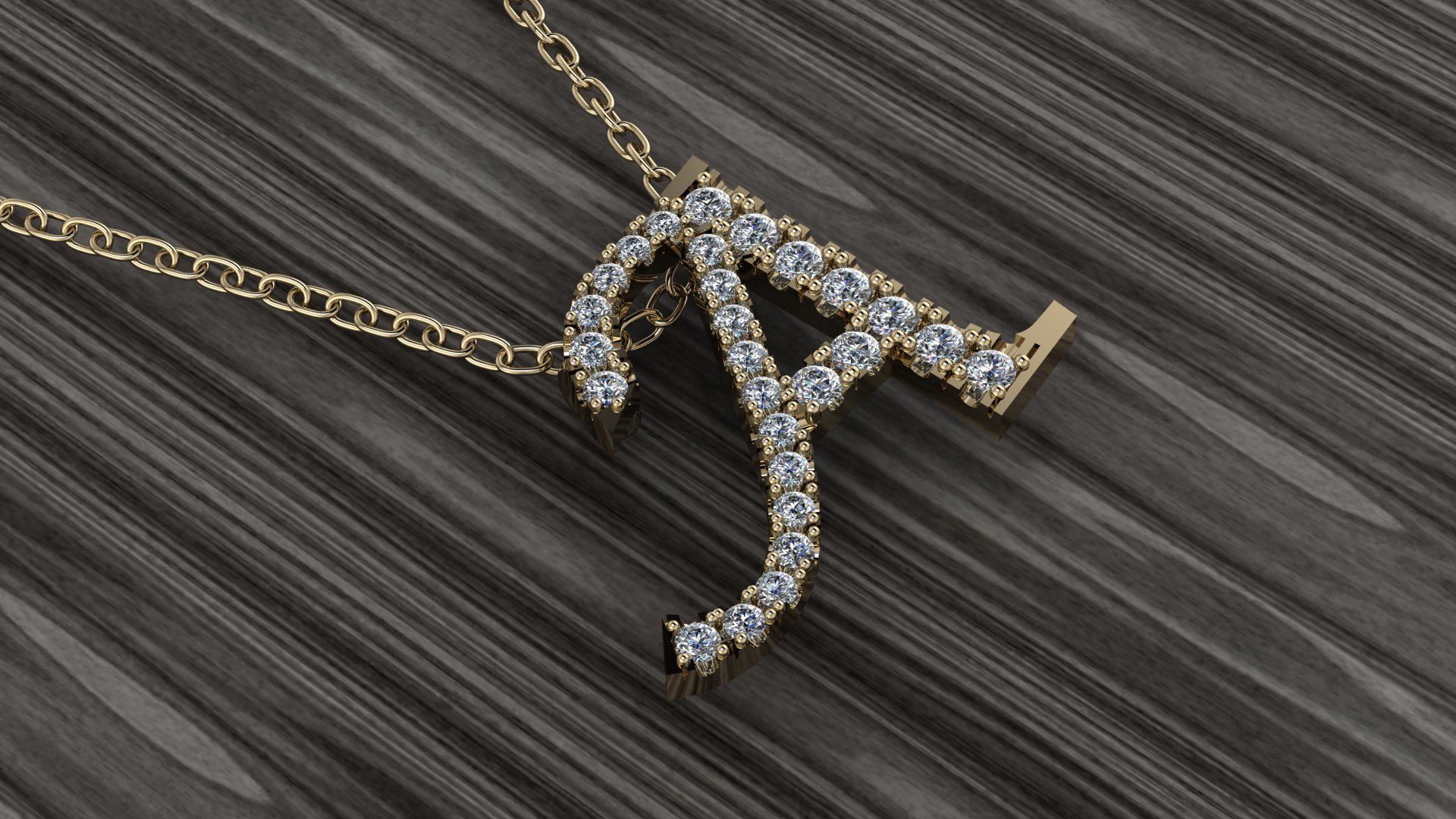 Jewelry Alphabet Pendant A 3D print model_16