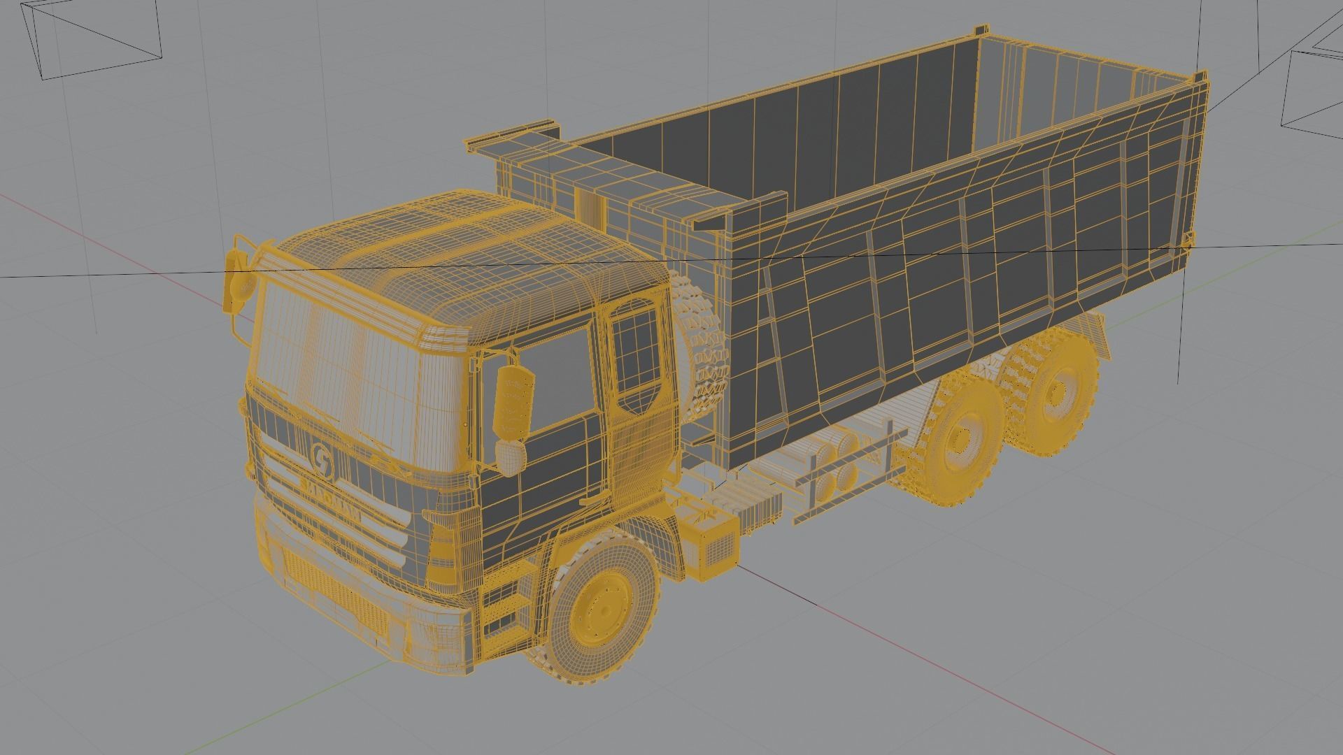 Shacman dump truck 3D model_7