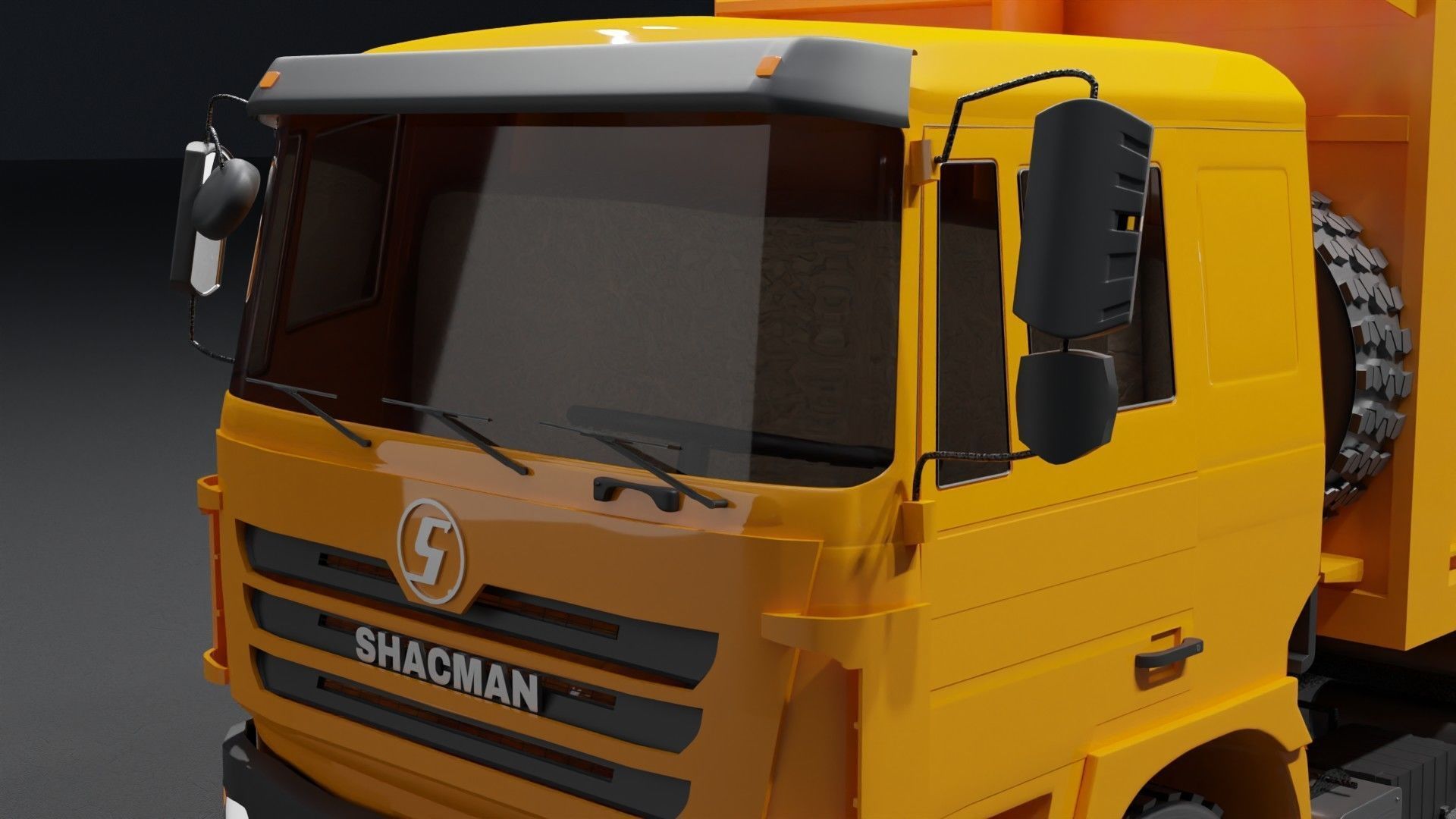 Shacman dump truck 3D model_9
