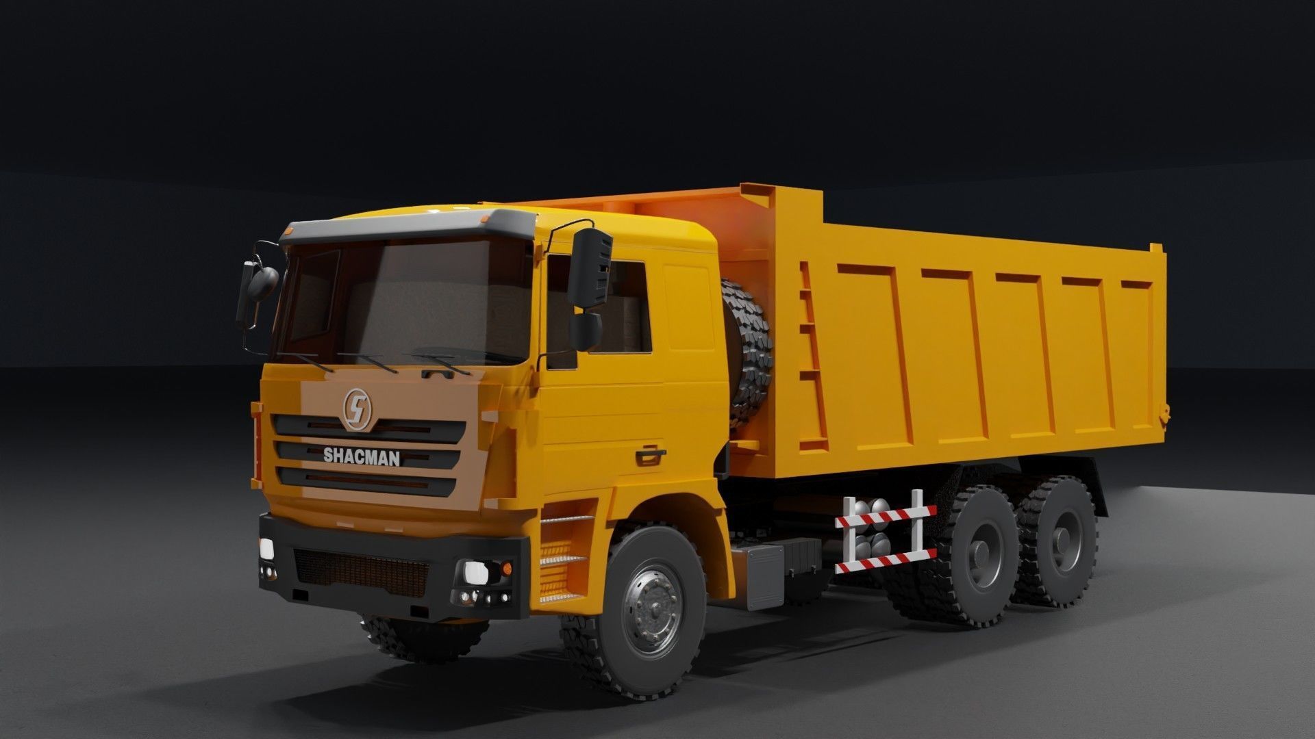 Shacman dump truck 3D model_12