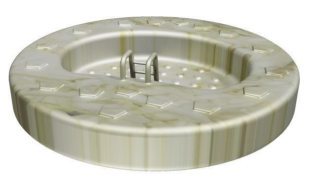 Cartoon Swimming Pool Low-poly 3D model_2